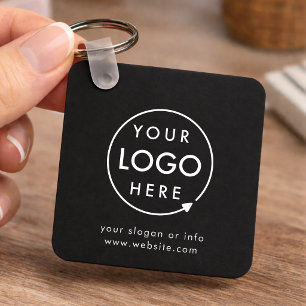 Chaveiro Logo Preto   Promocional Empresarial Minimalista