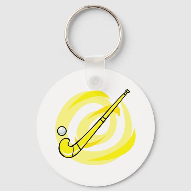 Chaveiro Logotipo amarelo de Hockey de Campo (Frente)