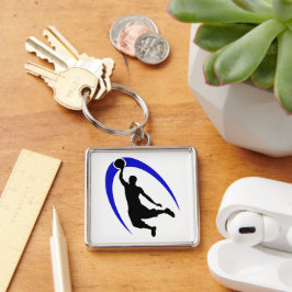 Chaveiro Logotipo azul preto no basquete