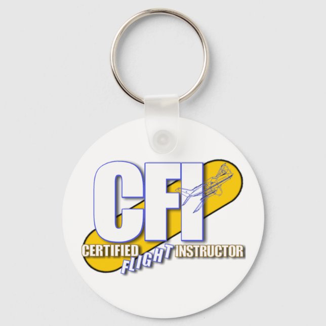 CHAVEIRO LOGOTIPO CFI - INSTRUTOR DE VOO CERTIFICADO (Frente)