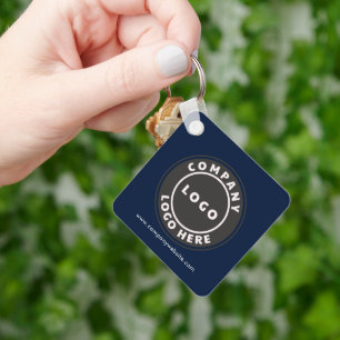 Chaveiro Logotipo comercial Código QR e site da empresa