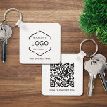 Chaveiro Logotipo comercial da empresa de código QR ao quad<br><div class="desc">Chaveiro de Logotipo Comercial da Empresa de Código QR em quadrado mínimo</div>
