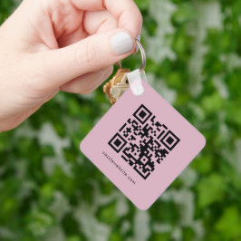 Chaveiro Logotipo comercial de mídia social Monograma QR