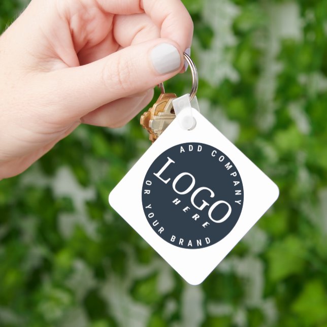 Chaveiro Logotipo comercial e Endereço de devolução Empresa (Mão)