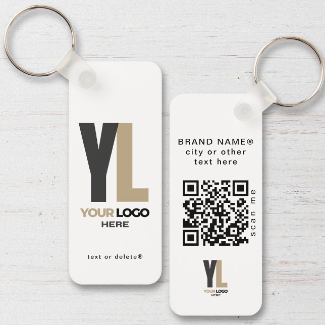 Chaveiro Logotipo comercial limpo e código QR, Vertical da  (Criador carregado)