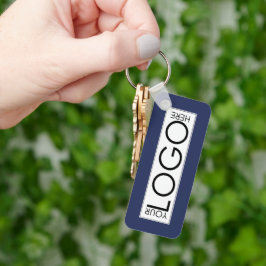 Chaveiro Logotipo comercial profissional Promo QR Código az