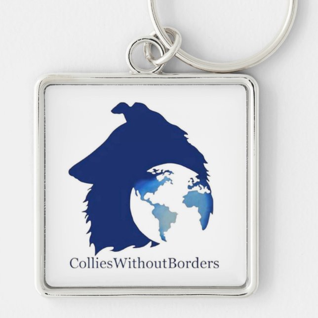 Chaveiro logotipo da ColliesWithoutBorders (Frente)