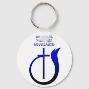 Chaveiro logotipo da igreja, quebrando com os limites