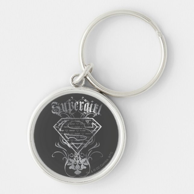 Chaveiro Logotipo da Supergirl Silver (Frente)