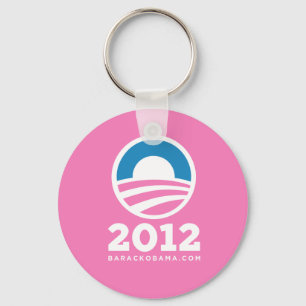 Chaveiro Logotipo de Barack Obama 2012 "O" (rosa)