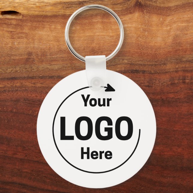 Chaveiro Logotipo de Código QR Personalizado Empresarial (Frente)