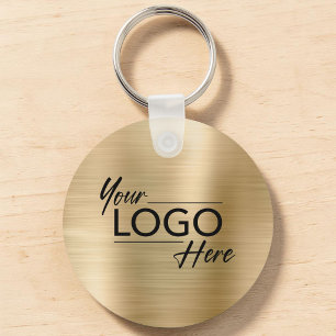 Chaveiro Logotipo de empresa moderno Dourado