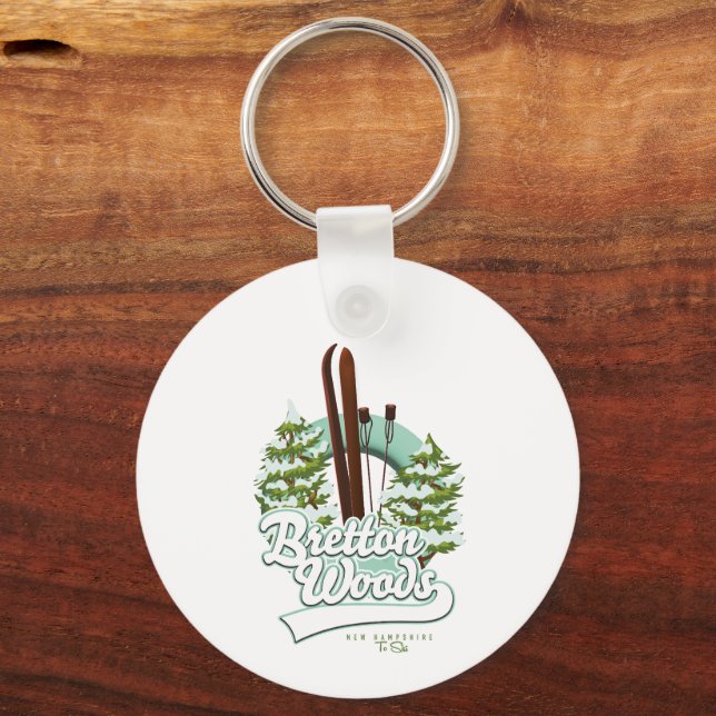 Chaveiro Logotipo de esqui de Bretton Woods New Hampshire (Verso)