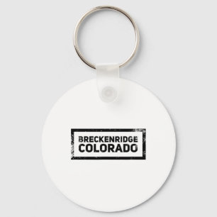 Chaveiro Logotipo de Esqui de Montanha Vintage Breckenridge