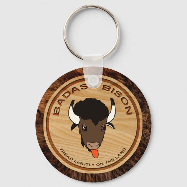 Chaveiro Logotipo de Fazenda Badass Bison (Frente)