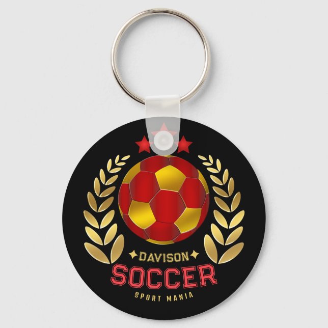 Chaveiro Logotipo de Futebol Nome Personalizado (Frente)