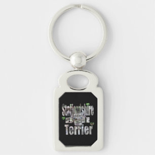 Chaveiro Logotipo de imagem de Staffordshire Bull Terrier,