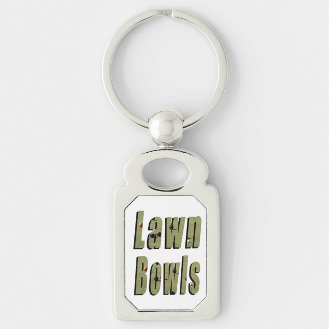 Chaveiro Logotipo de Imagem do Lawn Bowls (Frente)