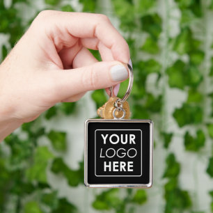 Chaveiro Logotipo de negócios minimalista moderno preto bra