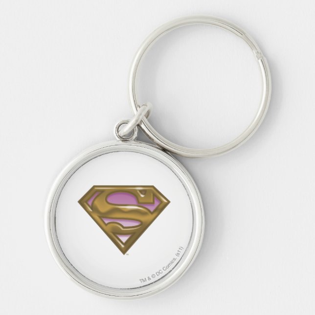 Chaveiro Logotipo de Ouro da Supergirl (Frente)