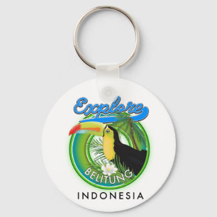Chaveiro logotipo de viagem Belitung Indonésia
