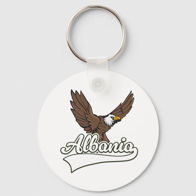 Chaveiro logotipo de viagem da Albânia (Frente)