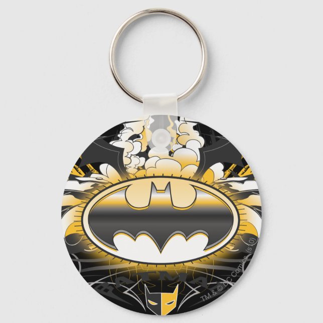 Chaveiro Logotipo do Batman com Carros (Frente)