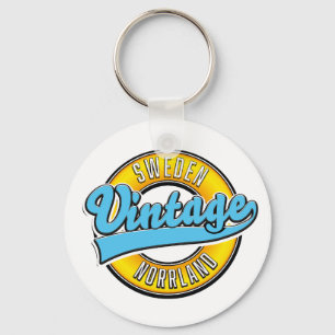 Chaveiro Logótipo do estilo de colheita da Suecia Norrland