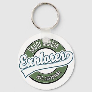 Chaveiro logotipo do explorador da Arábia Saudita na aventu