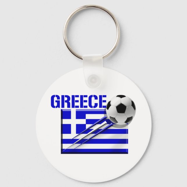 Chaveiro Logotipo do futebol grécia Bandeiras gregas (Frente)