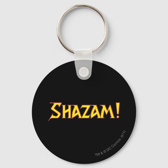 Chaveiro Logotipo do Shazam Amarelo/Vermelho (Frente)