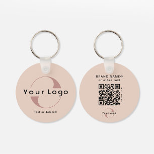 Chaveiro Logotipo e código QR de 2 lados na empresa Blush