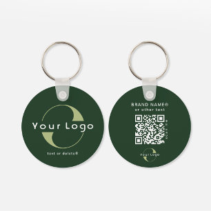 Chaveiro Logotipo e código QR lado 2 na empresa verde K com