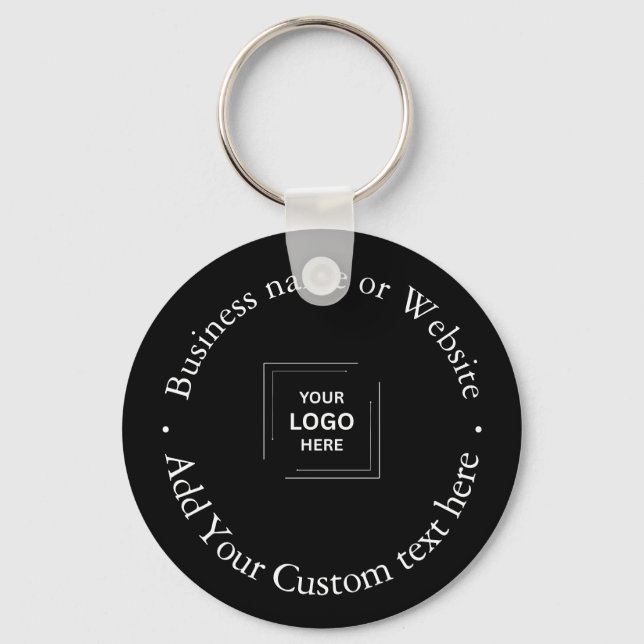 Chaveiro Logotipo Empresarial Profissional Moderno Preto e  (Verso)