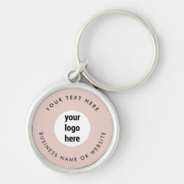 Chaveiro Logotipo empresarial rosa Minimalista