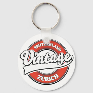 Chaveiro Logotipo estilo vintage Zurique Suíça