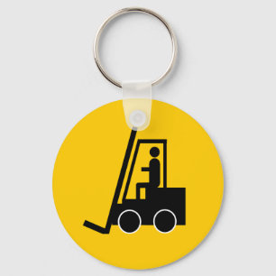 CHAVEIRO LOGOTIPO GRÁFICO DO VEÍCULO FORKLIFT DE CONSTRU