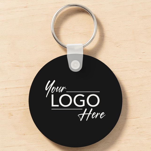 Chaveiro Logotipo Moderno Preto (Modern Logo Black Keychain)