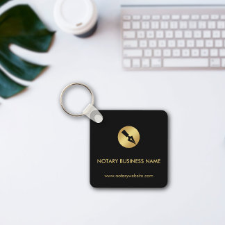 Chaveiro Logotipo notório do Promocional preto e Dourado Em