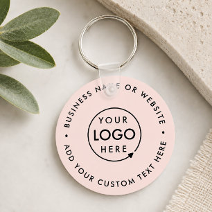 Chaveiro Logotipo para empresas   Feminina Rosa Esbranquiç