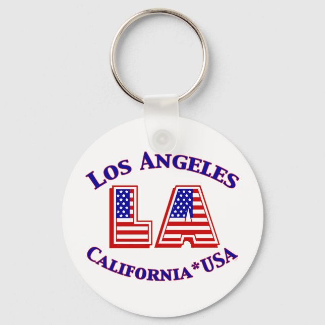 Chaveiro Logotipo Patriótico de Los Angeles USA (Frente)