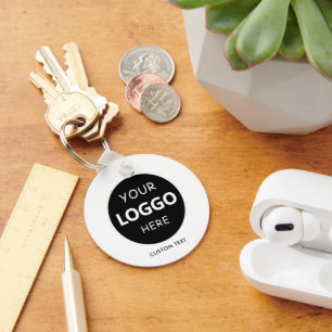 Chaveiro Logotipo personalizado e código QR na empresa negr