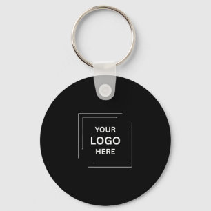Chaveiro Logotipo Personalizado Preto Moderno Minimalista E