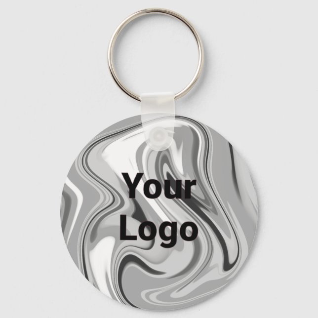 Chaveiro Logotipo personalizado simples e elegante aqui emp (Frente)
