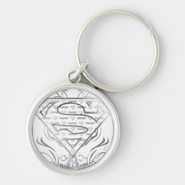 Chaveiro Logotipo prata do Rico da Supergirl (Frente)