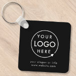 Chaveiro Logotipo preto | Minimalista do Promocional de neg<br><div class="desc">Um simples modelo de negócios preto personalizado em um estilo moderno minimalista que pode ser facilmente atualizado com o logotipo e o texto de sua empresa. Se você precisar de ajuda para personalizar este produto, entre em contato comigo usando o botão de mensagem abaixo e terei todo o prazer em...</div>