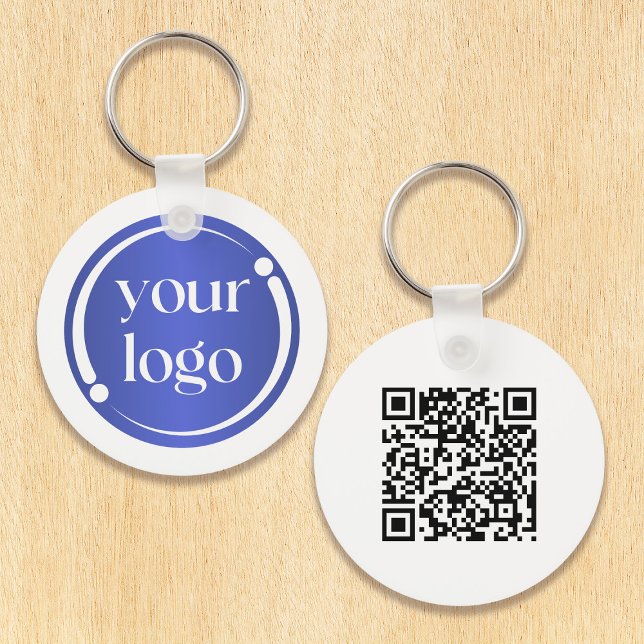 Chaveiro Logotipo profissional moderno simples e código QR (Great promotional items for your business.)