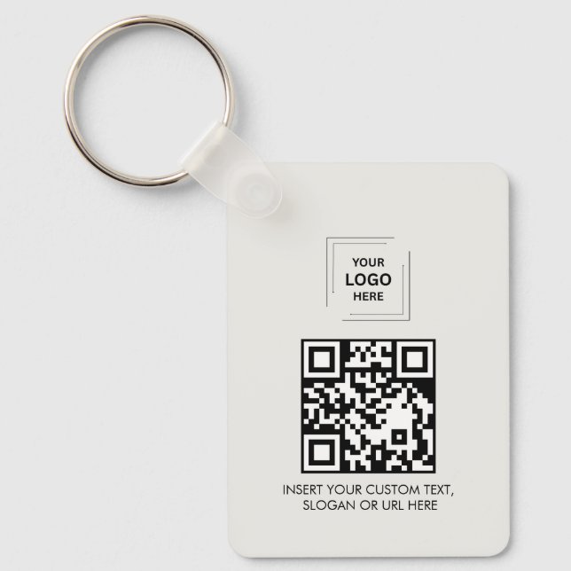 Chaveiro Logotipo QR Cinza Compartilhar Contato Design Prof (Frente)