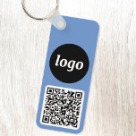 Chaveiro Logotipo QR Código azul Promocional de marca comer<br><div class="desc">Adicione seu próprio logotipo e código QR a este design profissional minimalista impressionante. Excelente para marcas de funcionarios e funcionários ou como um produto de promocional para seus funcionários,  clientes e clientes. Excelente como presente em um lançamento,  show comercial ou evento corporativo.</div>