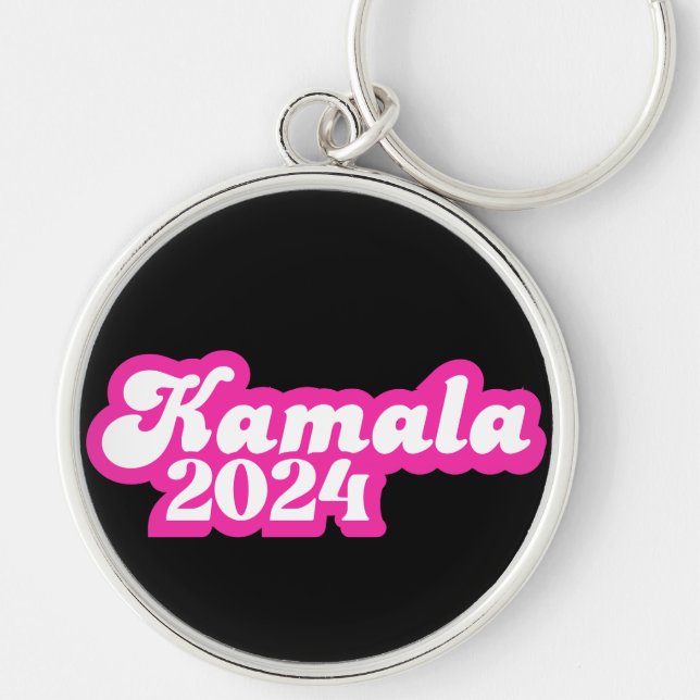 Chaveiro Logotipo rosa feminino Kamala Harris 2024 (Frente)